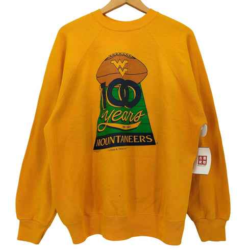 90S フットボールチームロゴ 100YEARS ラグランスリーブ クルーネック スウェット メンズ
