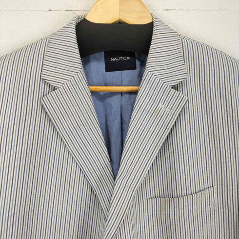ノーティカ NAUTICA ストライプ柄シアサッカーテーラードジャケット メンズ 46R
