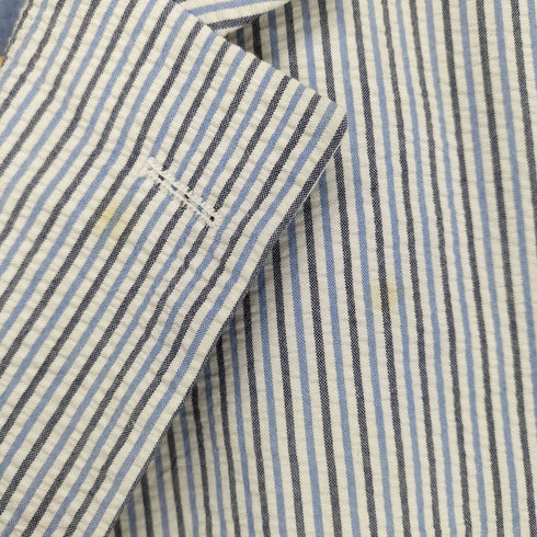 ノーティカ NAUTICA ストライプ柄シアサッカーテーラードジャケット メンズ 46R