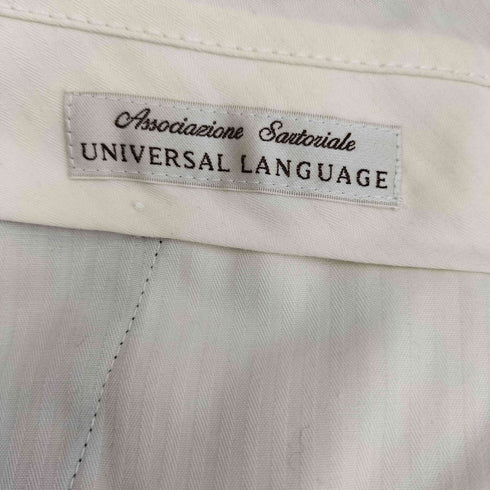 ユニバーサルランゲージ UNIVERSAL LANGUAGE Vitale Barberis Canonico センタープレス ウールスラックス メンズ LL