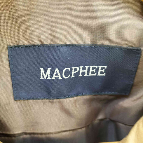マカフィー MACPHEE 丸襟 牛革 シングルライダースジャケット レディース