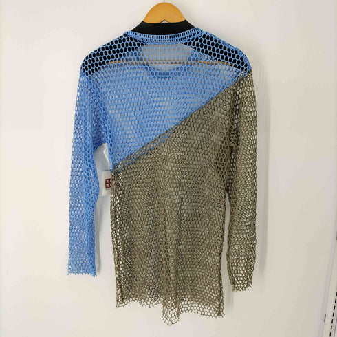 ザラ ZARA バイカラーロングメッシュトップス レディース JPN:M