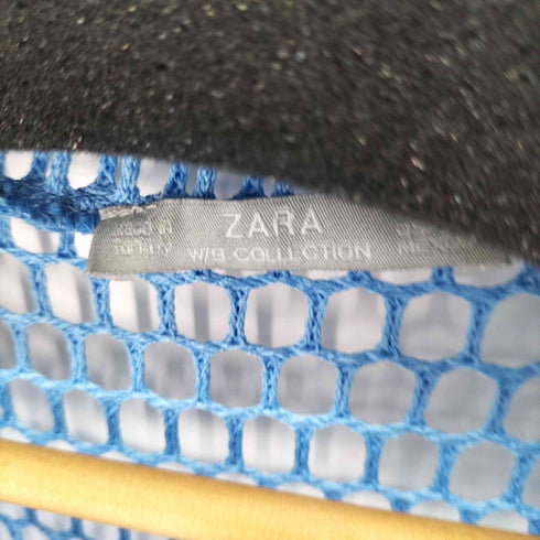 ザラ ZARA バイカラーロングメッシュトップス レディース JPN:M