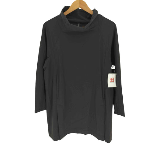 ダンスキン DANSKIN 裾 スリット モックネック ストレッチ プルオーバー トップス レディース