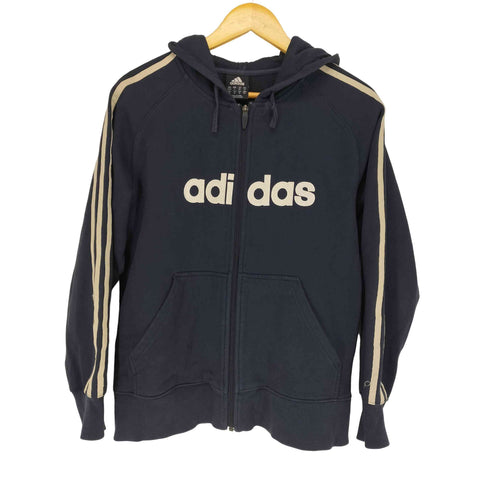アディダス adidas 00s ロゴ刺繍 ジップアップパーカー メンズ JPN:M