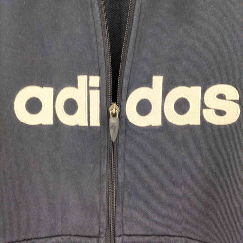 アディダス adidas 00s ロゴ刺繍 ジップアップパーカー メンズ JPN:M