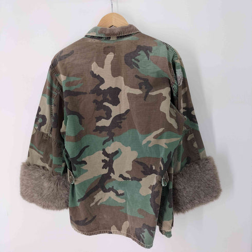 frederich 袖ファードッキング ウッドランドカモミリタリージャケット レディース MEDIUM-REGULAR