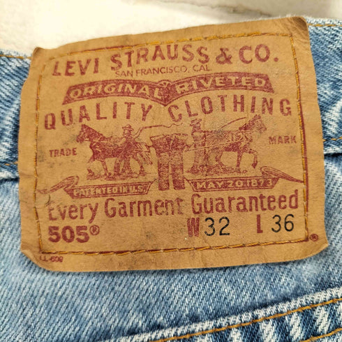 リーバイス Levis 505 ボタン裏577 00年7月製 ジップフライダメージデニムパンツ メンズ W32