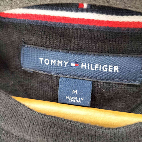 トミーヒルフィガー TOMMY HILFIGER ロゴ刺繍クルーネックリブニットセーター メンズ JPN:M