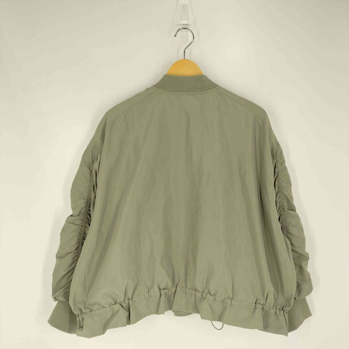 ショコラフィネローブ chocol raffine robe 袖ギャザーMA-1ブルゾン レディース FREE