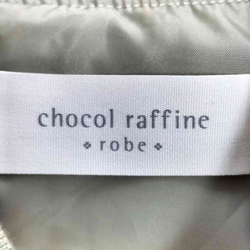 ショコラフィネローブ chocol raffine robe 袖ギャザーMA-1ブルゾン レディース FREE