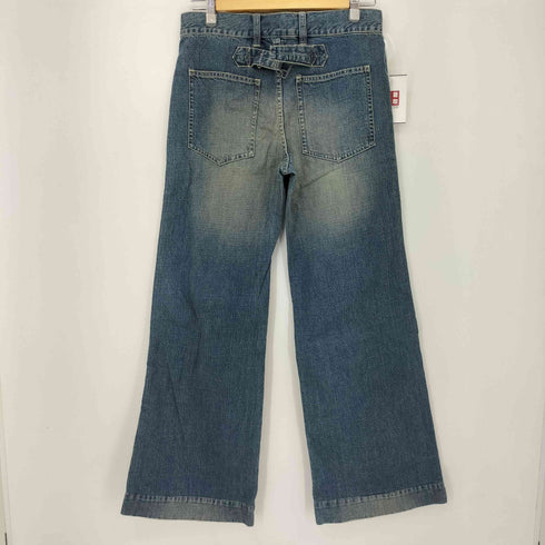 ラルフローレン RALPH LAUREN 00S ストーンウォッシュ加工 USNAVY デニムベイカーパンツ レディース 9