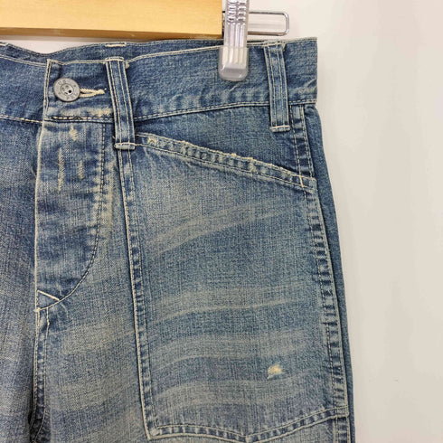 ラルフローレン RALPH LAUREN 00S ストーンウォッシュ加工 USNAVY デニムベイカーパンツ レディース 9