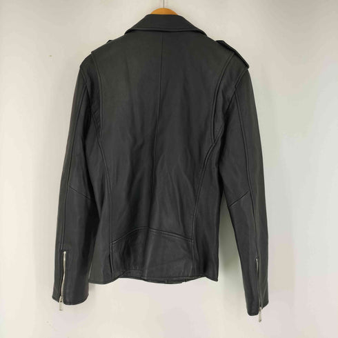 ザラ ZARA フェイクレザーダブルライダースジャケット メンズ JPN:M