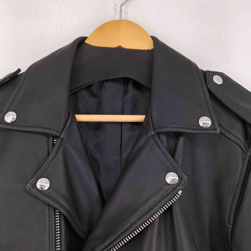ザラ ZARA フェイクレザーダブルライダースジャケット メンズ JPN:M