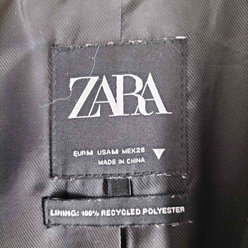 ザラ ZARA フルイドブレザー ダブルブレスト テーラードジャケット パワーショルダー レディース import:M