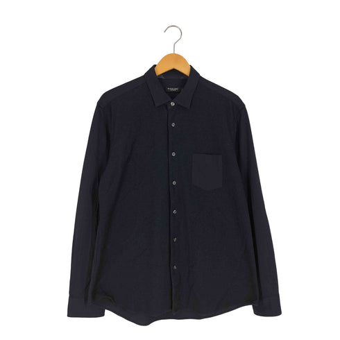 ブラックレーベルクレストブリッジ BLACK LABEL CRESTBRIDGE ロゴ刺繍 切替 ポケット レギュラーカラーシャツ メンズ import:L
