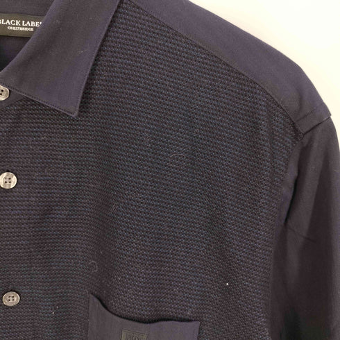 ブラックレーベルクレストブリッジ BLACK LABEL CRESTBRIDGE ロゴ刺繍 切替 ポケット レギュラーカラーシャツ メンズ import:L