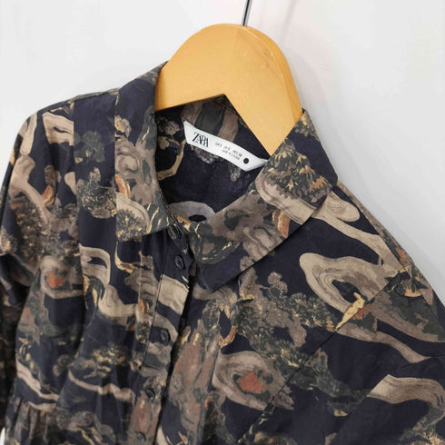 ザラ ZARA フローラルプリントシャツドレス レディース JPN:S