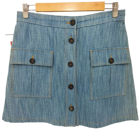 マックスアンドコー MAX & CO. BOUTIQUE フロントボタン デニム ミニスカート レディース JPN:44