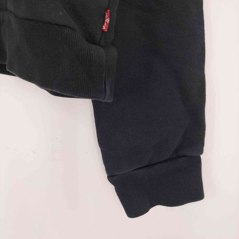 リーバイス Levis ショート丈ロゴプリントプルオーバーパーカー レディース JPN:M