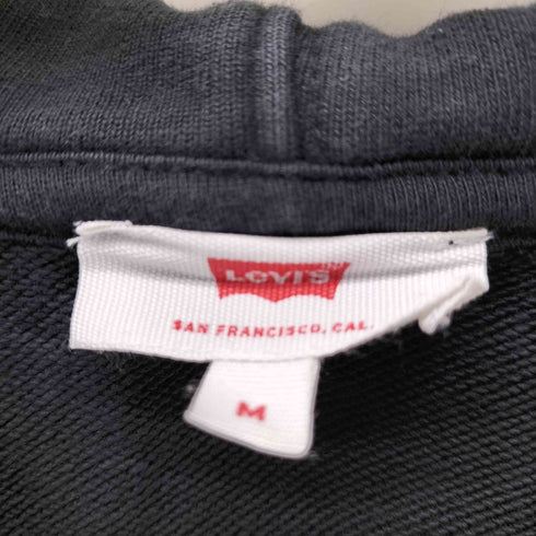 リーバイス Levis ショート丈ロゴプリントプルオーバーパーカー レディース JPN:M