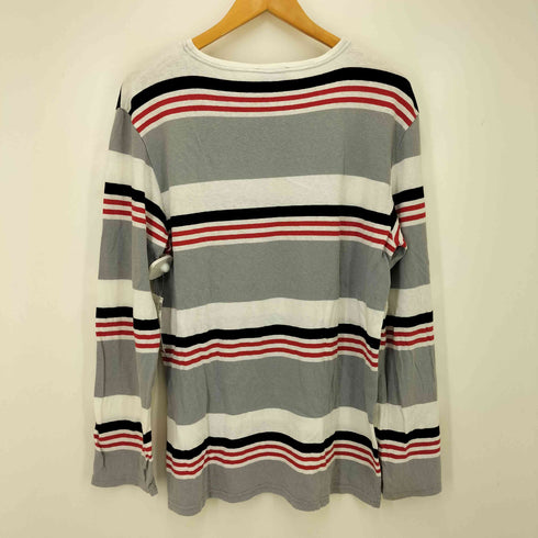 メゾンキツネ MAISON KITSUNE 胸ワッペン ボーダー ロンT メンズ JPN:M