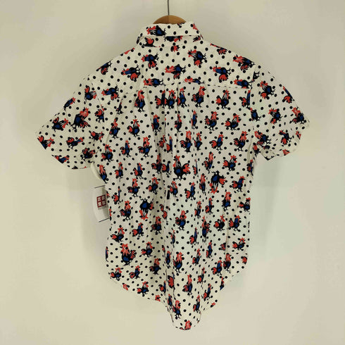 ブラックコムデギャルソン BLACK COMME des GARCONS AD2013 プリント加工 ニワトリ ドット 総柄 S/S シャツ メンズ JPN:S