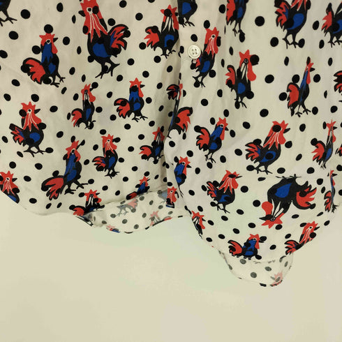 ブラックコムデギャルソン BLACK COMME des GARCONS AD2013 プリント加工 ニワトリ ドット 総柄 S/S シャツ メンズ JPN:S