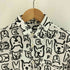 ブラックコムデギャルソン BLACK COMME des GARCONS AD2013 ネコ アニマル プリント 総柄 L/S シャツ メンズ JPN:XS