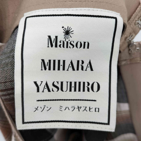 メゾンミハラヤスヒロ Maison MIHARA YASUHIRO 23AW オンブレチェックロングスカート Ombre Check Skirt レディース 36