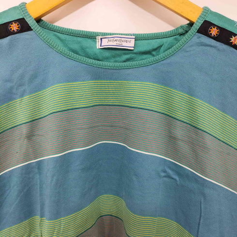 イヴサンローラン Yves Saint Laurent ボーダー クルーネック S/S Tシャツ レディース