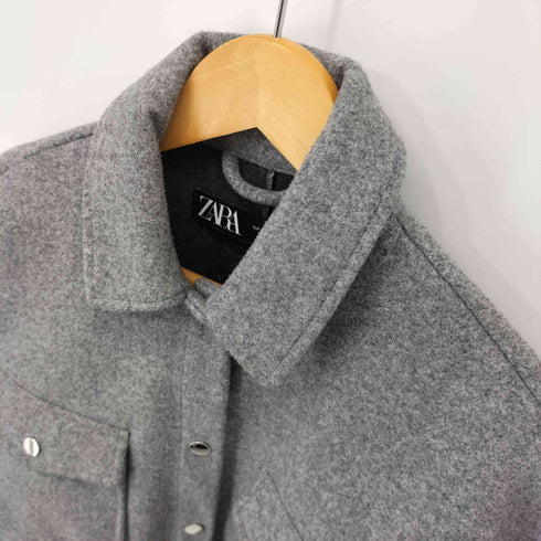 ザラ ZARA スプラッシュメタルボタン オーバーサイズ シャツジャケット メンズ XS