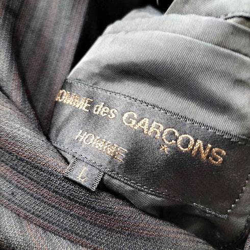 コムデギャルソンオム COMME des GARCONS HOMME 97AW 田中オム ストライプ3Bテーラードジャケット 2タックスラックス セットアップ メンズ L