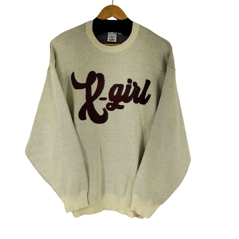 エックスガール X-girl 24AW LOGO JACQUARD KNIT TOP レディース ONE SIZE