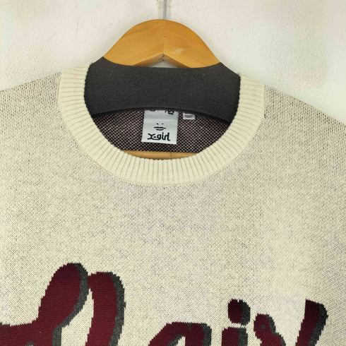 エックスガール X-girl 24AW LOGO JACQUARD KNIT TOP レディース ONE SIZE