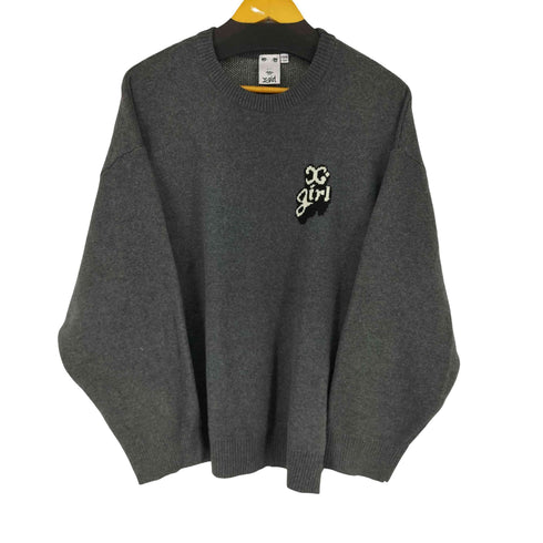 エックスガール X-girl 24AW POP LOGO JACQUARD KNIT TOP レディース ONE SIZE