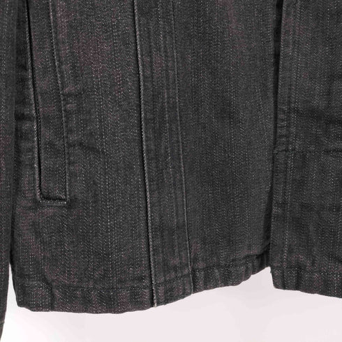 ヘルムートラング HELMUT LANG 比翼スタンドカラーデニムジャケット メンズ