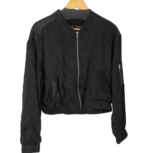 ザラ ZARA クロップドレーヨンブルゾン レディース import:XL