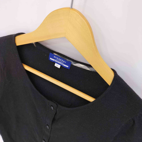 バーバリーブルーレーベル BURBERRY BLUE LABEL シルク混 バックリボン カーディガン レディース 38