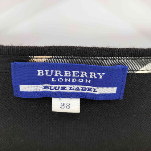 バーバリーブルーレーベル BURBERRY BLUE LABEL シルク混 バックリボン カーディガン レディース 38
