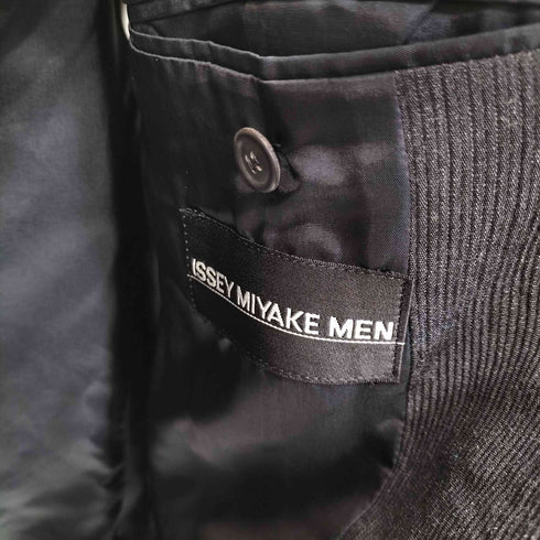 イッセイミヤケメン ISSEY MIYAKE MEN ウール混 マオカラージャケット スラックスパンツ セットアップ メンズ ジャケット3パンツ2