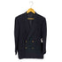 アクアスキュータム AQUASCUTUM 00S ウール ダブルテーラードジャケット 紺ブレ メンズ