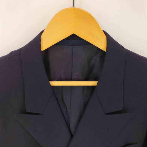 アクアスキュータム AQUASCUTUM 00S ウール ダブルテーラードジャケット 紺ブレ メンズ