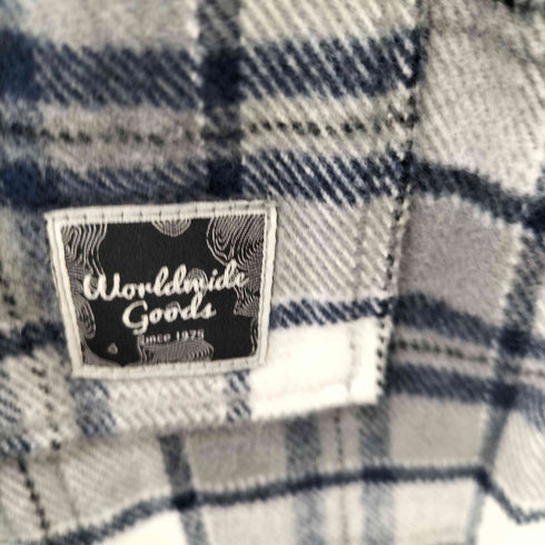 ザラ ZARA フードドッキングネルチェックシャツジャケット メンズ JPN:S