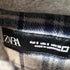 ザラ ZARA フードドッキングネルチェックシャツジャケット メンズ JPN:S