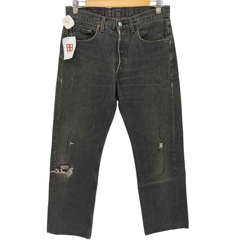 リーバイス Levis 92年製 90S USA製 501 ボタン裏524刻印 先染め ボタンフライ ブラックデニム パンツ メンズ W32 L34