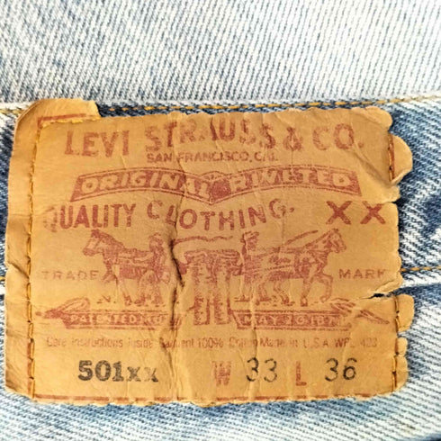 リーバイス Levis 93年製 90S USA製 501XX ボタン裏532刻印 サークルR ボタンフライ デニム パンツ メンズ W33 L36