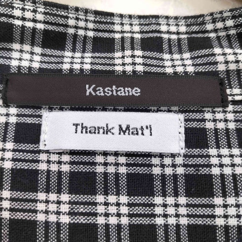カスタネ Kastane Thank Mat'l. リサイクルヤーンチェックオーバーシャツ レディース JPN:1