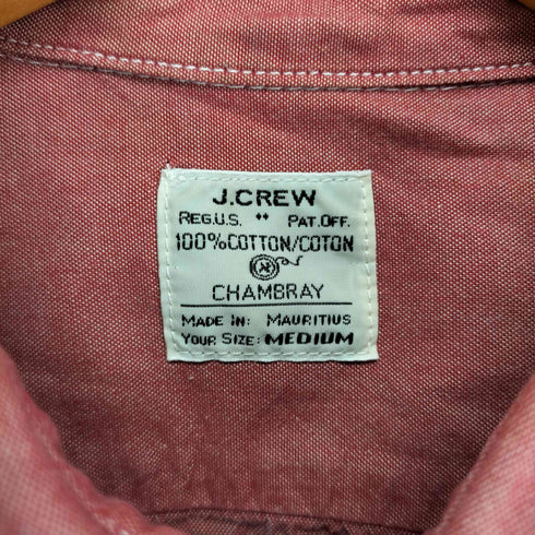 ジェイクルー J.CREW 猫目ボタン シャンブレーシャツ メンズ M